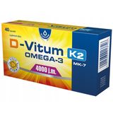 D-Vitum 4000 j.m. K2 MK-7 Omega-3, 40 kapsułek - miniaturka zdjęcia produktu