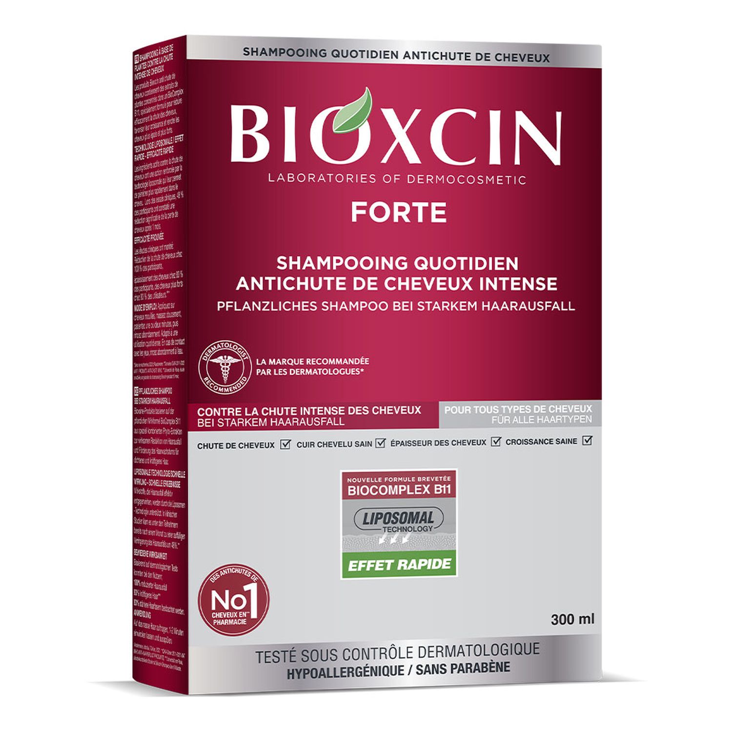 Bioxcin Bioxcin Forte, szampon przeciw intensywnemu wypadaniu włosów, 300 ml