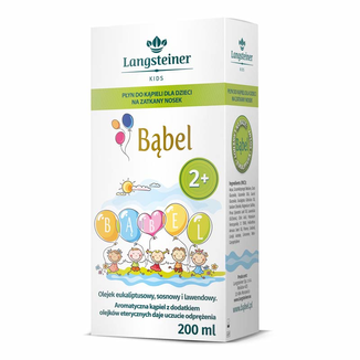 Langsteiner Kids Bąbel, płyn do kąpieli dla dzieci na zatkany nosek, od 2 lat, 200 ml - zdjęcie produktu