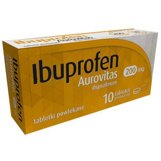 Ibuprofen Aurovitas 200 mg, 10 tabletek - zdjęcie produktu