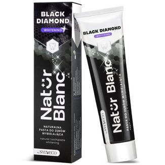 Sylveco Natur Blanc, pasta do zębów wybielająca, Black Diamond, 100 g - zdjęcie produktu