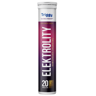 Triggy Elektrolity, smak grejpfrut-żurawina, 20 tabletek musujących Triggy Elektrolity, smak grejpfrut-żurawina, 20 tabletek musujących - zdjęcie produktu