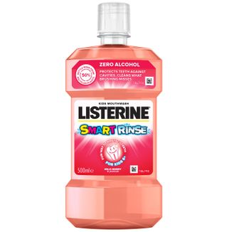 Listerine Smart Rinse Mild Berry, płyn do płukania ust, dla dzieci od 6 lat, 500 ml - zdjęcie produktu