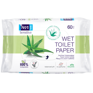Bella No1 Sensitive, papier toaletowy nawilżany, 60 sztuk - zdjęcie produktu