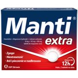 Manti Extra 10 mg + 165 mg + 800 mg, 24 tabletki do rozgryzania i żucia - miniaturka zdjęcia produktu