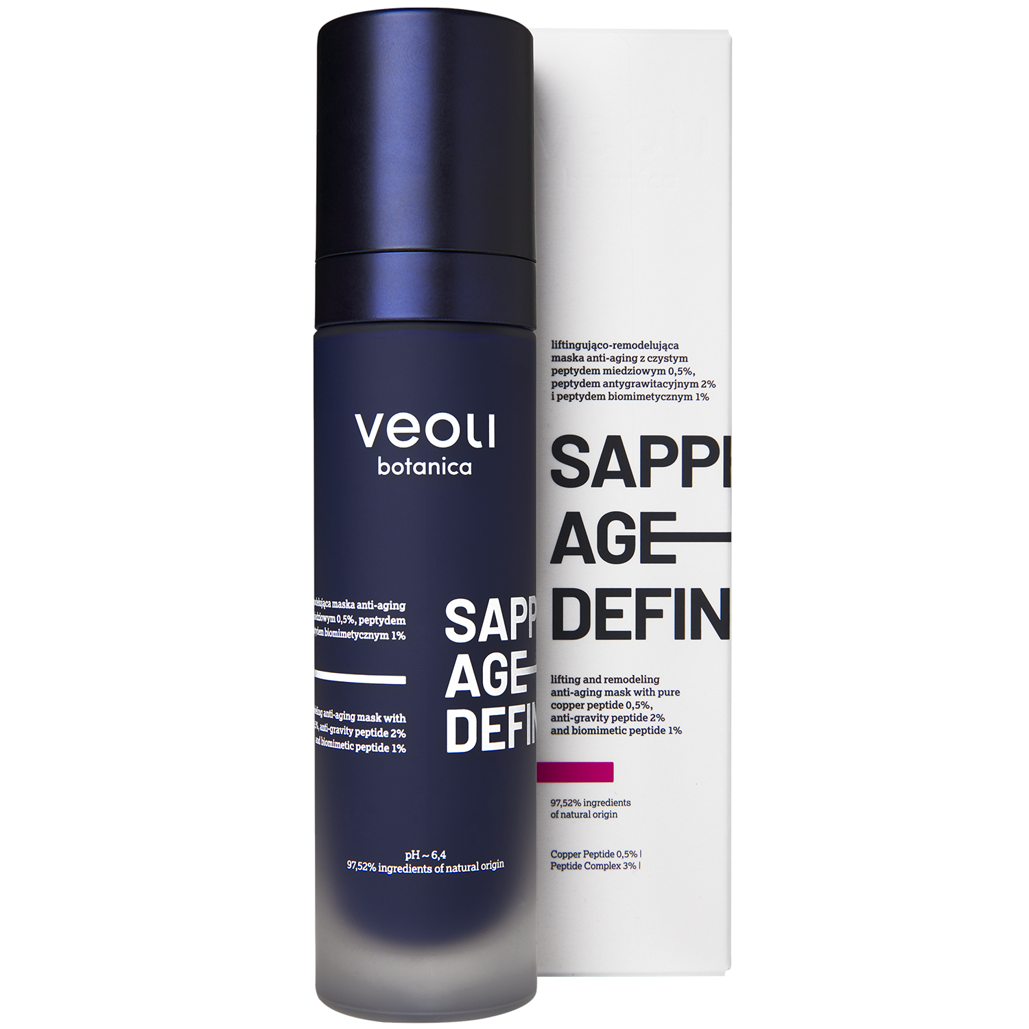 Nieznana Veoli Botanica Sapphire Age-Definer, liftingująco-remodelująca maska do twarzy, 50 ml — Inhaltsstoffe und Bewertung