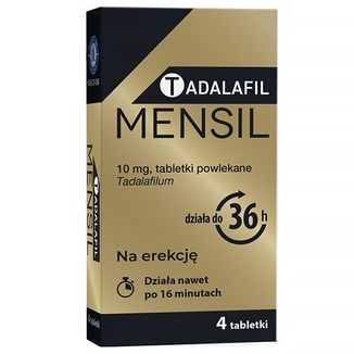 Tadalafil Mensil 10 mg, 4 tabletki powlekane USZKODZONE OPAKOWANIE - zdjęcie produktu