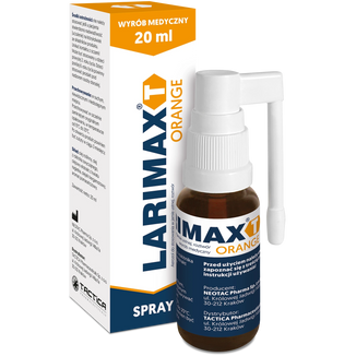 Larimax T Orange, spray do gardła, 20 ml - zdjęcie produktu