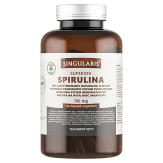 Singularis Superior Spirulina 700 mg, 180 kapsułek - zdjęcie produktu