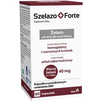 Szelazo + Forte, 60 kapsułek o przedłużonym uwalnianiu USZKODZONE OPAKOWANIE - zdjęcie produktu