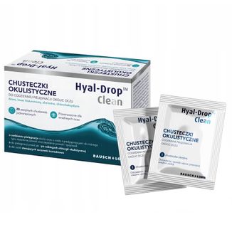 Hyal-Drop Clean, chusteczki okulistyczne, 20 saszetek USZKODZONE OPAKOWANIE Hyal-Drop Clean, chusteczki okulistyczne, 20 saszetek USZKODZONE OPAKOWANIE - zdjęcie produktu