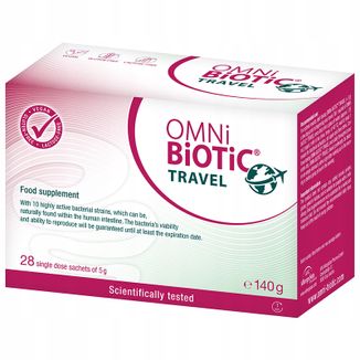 OmniBiotic Travel, proszek, 5 g x 28 saszetek - zdjęcie produktu