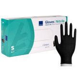 Abena, rękawice nitrylowe, niejałowe, bezpudrowe, czarne, rozmiar S, 100 sztuk - miniaturka zdjęcia produktu