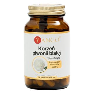 Yango Korzeń piwonii białej 5% peonifloryny, 90 kapsułek - zdjęcie produktu