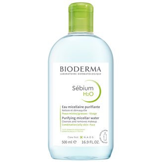 Bioderma Sebium H2O, płyn micelarny do skóry tłustej, mieszanej, trądzikowej, 500 ml - zdjęcie produktu