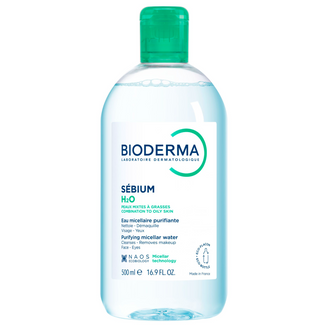 Bioderma Sebium H2O, płyn micelarny do skóry tłustej, mieszanej, trądzikowej, 500 ml - zdjęcie produktu
