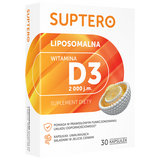 Suptero Liposomalna Witamina D3 2000 j.m., 30 kapsułek - miniaturka zdjęcia produktu