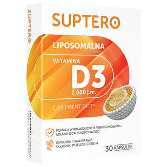 Suptero Liposomalna Witamina D3 2000 j.m., 30 kapsułek - zdjęcie produktu
