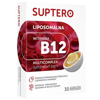 Suptero Liposomalna Witamina B12 Multicomplex, 30 kapsułek - zdjęcie produktu