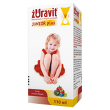 Żuravit Junior Plus, syrop, dla dzieci powyżej 3 roku, smak owoców leśnych, 110 ml USZKODZONE OPAKOWANIE - miniaturka zdjęcia produktu