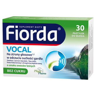 Fiorda Vocal, smak owoców leśnych, 30 pastylek do ssania - zdjęcie produktu