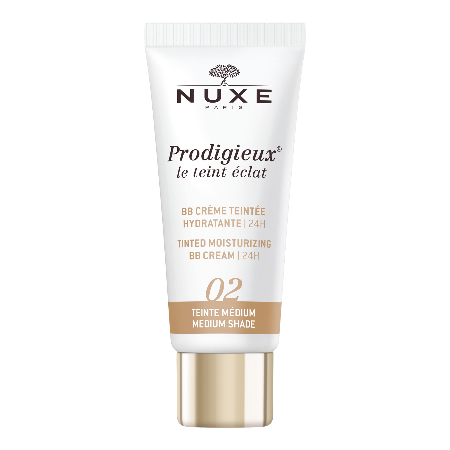 Nieznana Nuxe Prodigieux, nawilżający krem BB, odcień średni 02, 30 ml — Składniki i ocena