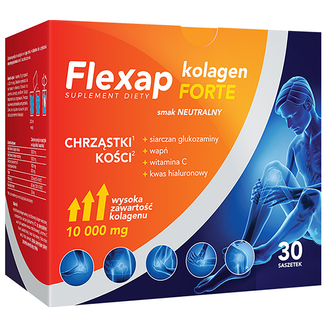 Flexap Kolagen Forte, smak neutralny, 30 saszetek USZKODZONE OPAKOWANIE - zdjęcie produktu