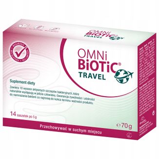 OmniBiotic Travel, proszek, 5 g x 14 saszetek - zdjęcie produktu