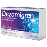 Dezamigren 12,5 mg, 6 tabletek powlekanych - miniaturka zdjęcia produktu