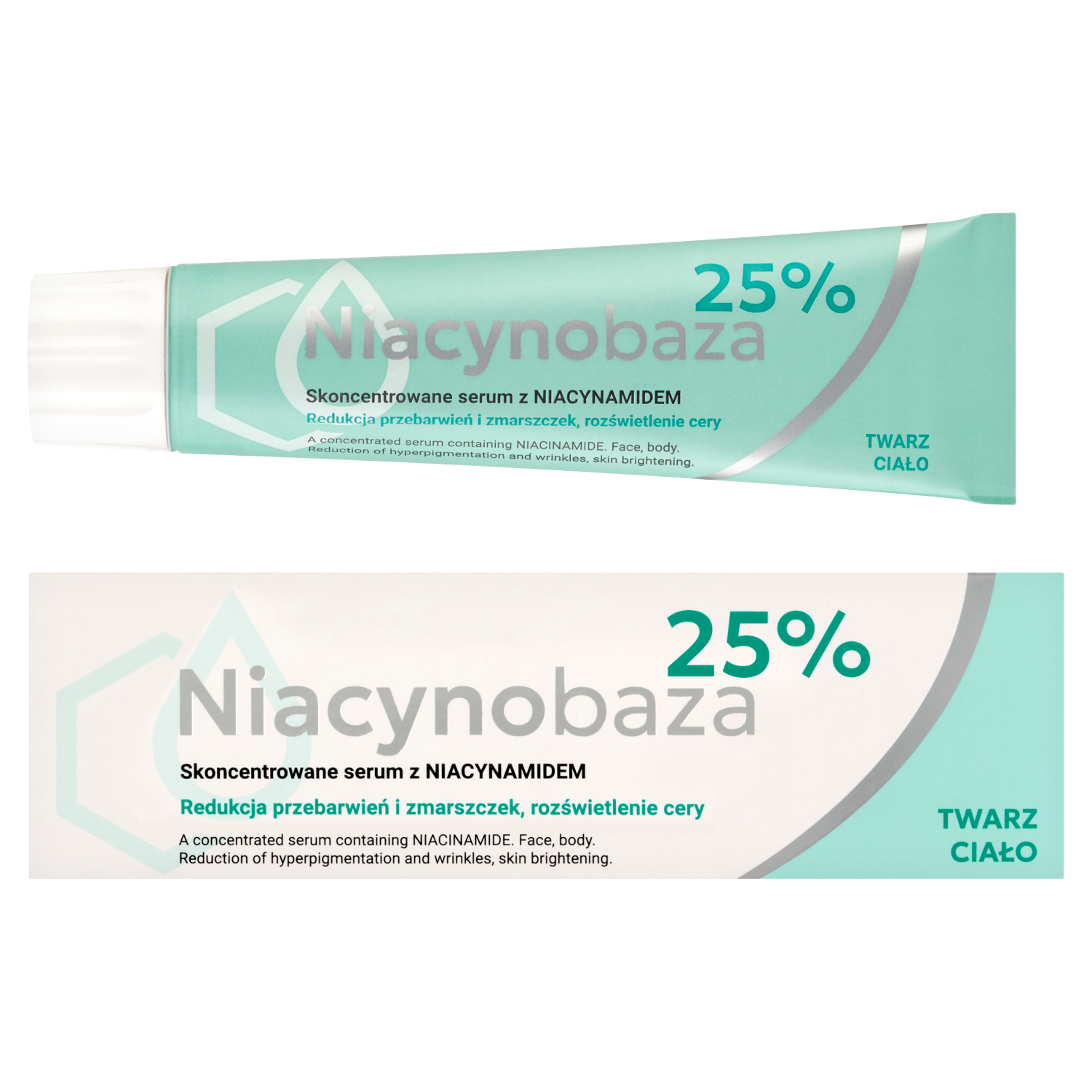 Nieznana Niacynobaza 25%, skoncentrowane serum z niacynamidem, do twarzy i ciała, 30 g — Składniki i ocena