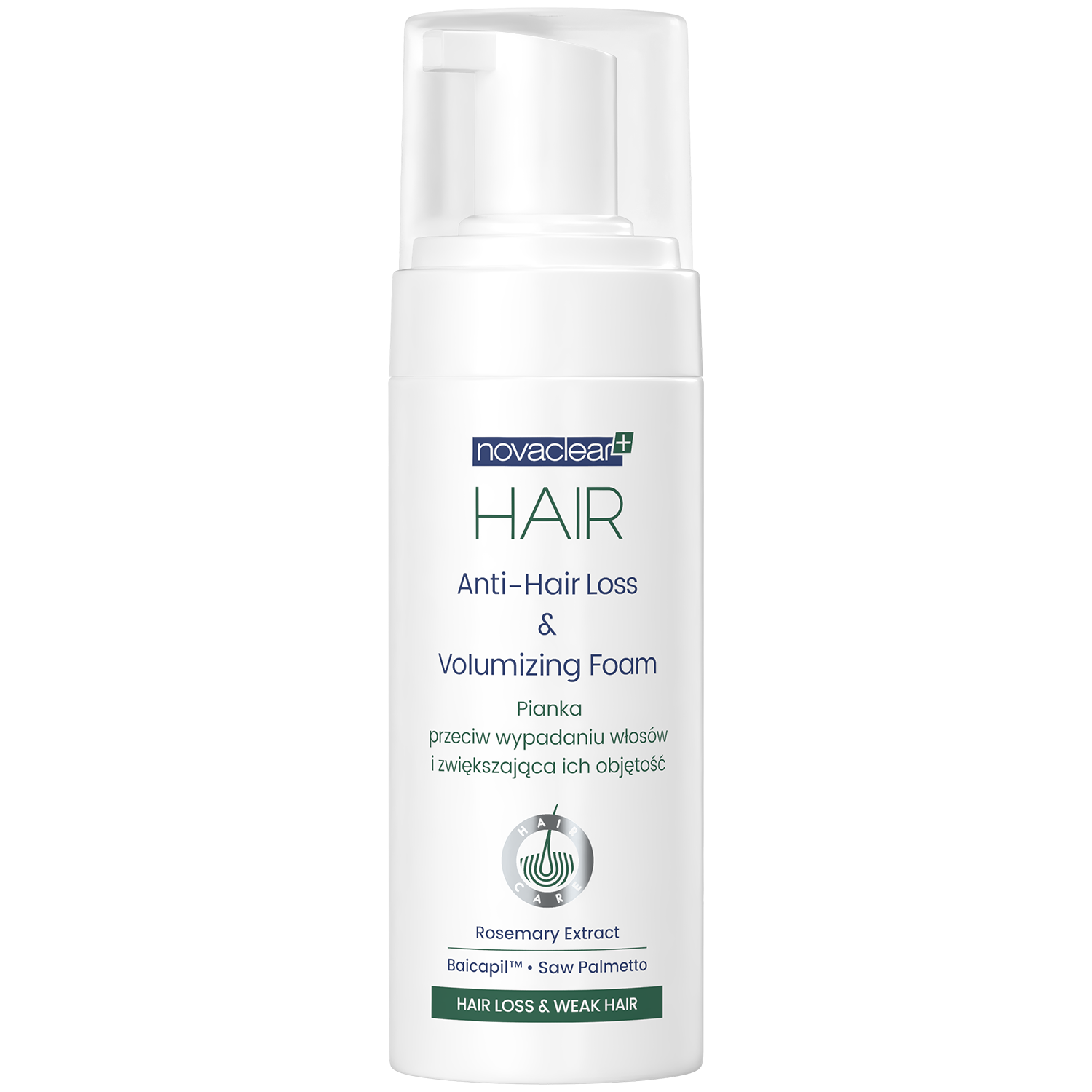 Novaclear Novaclear Hair, Schaum gegen Haarausfall und steigernd ich Volumen, 150 ml — Inhaltsstoffe und Bewertung