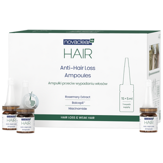 Novaclear Hair, ampułki przeciw wypadaniu włosów, 5 ml x 15 ampułek - zdjęcie produktu