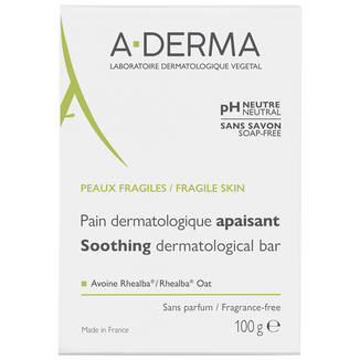 A-Derma, oczyszczająca kostka dermatologiczna do twarzy i ciała, 100 g - zdjęcie produktu