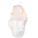 Canpol Babies, kubek niekapek z rurką i odważnikiem, kremowy, 56/623, od 6 miesiąca, 270 ml - miniaturka zdjęcia produktu