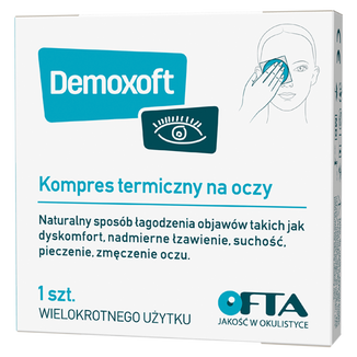 Demoxoft, kompres termiczny na oczy, welokrotnego użytku, 1 sztuka - zdjęcie produktu