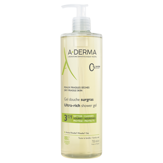 A-Derma, żel pod prysznic, ultra bogaty, 750 ml - zdjęcie produktu