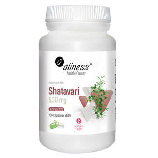 Aliness Shatavari ekstrakt 500 mg, 100 kapsułek vege - zdjęcie produktu
