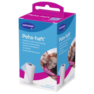 Peha-haft, bandaż samomocujący, elastyczny, 8 cm x 4 m, 1 sztuka USZKODZONE OPAKOWANIE - zdjęcie produktu