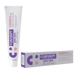 Curasept ADS DNA Implant PRO, pasta do zębów z chlorheksydyną 0,2% i kwasem hialuronowym, 75 ml - zdjęcie produktu
