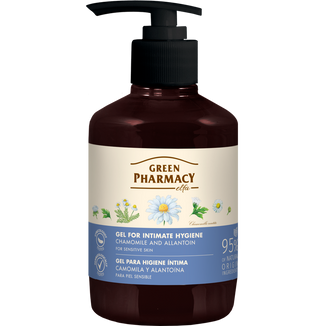 Green Pharmacy, żel do higieny intymnej dla skóry wrażliwej, rumianek lekarski i alantoina, 370 ml - zdjęcie produktu