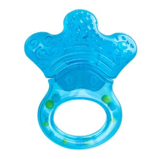 Canpol Babies, gryzak wodny z grzechotką, łapka, niebieski, od 3 miesiąca, 1 sztuka - zdjęcie produktu