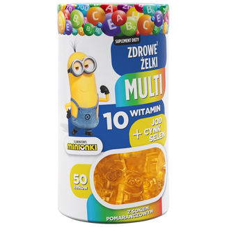 Minionki Multi Zdrowe Żelki, od 4 lat, 50 sztuk - zdjęcie produktu