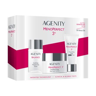 Zestaw Agenity 3° MenoPerfect, krem na dzień, SPF 20, 50 ml + krem na noc, 25 ml + Balance, tonik nawilżający, 50 ml - zdjęcie produktu