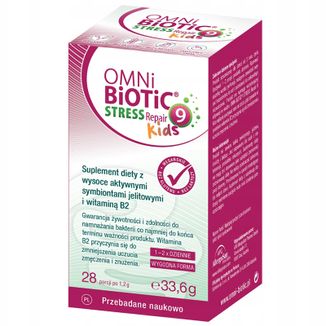 OmniBiotic Stress Repair 9 Kids, od 3 lat, 28 saszetek - zdjęcie produktu