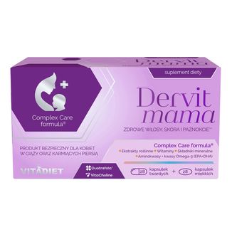 Dervit Mama, 28 kapsułek twardych + 28 kapsułek miękkich - zdjęcie produktu