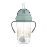 Canpol Babies, kubek niekapek z rurką i odważnikiem, Mountains, zielony, od 6 miesiąca, 270 ml, 1 sztuka - miniaturka zdjęcia produktu