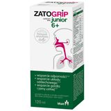 ZatoGrip Junior 6+, syrop dla dzieci, smak malinowy, 120 ml - miniaturka zdjęcia produktu
