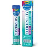 Plusssz Elektrolity Senior Dobry Dzień, bez dodatku cukru, 24 tabletki musujące - miniaturka zdjęcia produktu