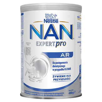 Nestle NAN Expertpro AR, dla niemowląt z tendencją do ulewań, od urodzenia, 400 g USZKODZONE OPAKOWANIE - zdjęcie produktu