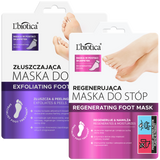 Zestaw L'Biotica Home Spa, maska złuszczająca do stóp, nasączane skarpetki, 40 ml + maska regenerująca do stóp, nasączane skarpetki, 32 ml - miniaturka zdjęcia produktu